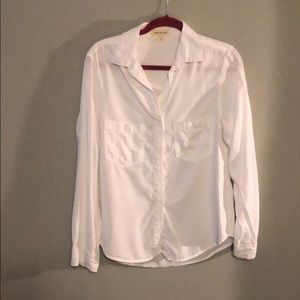 Cloth & Stone white Tencel blouse